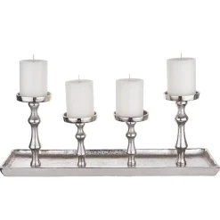 Butlers BANQUET Tablett mit 4 Kerzenhaltern Best