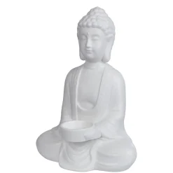 Butlers BUDDHA Deko-Statue mit Kerzenhalter Hot