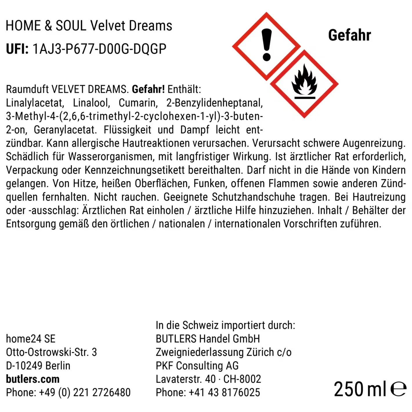 Butlers HOME & SOUL Raumduft Velvet Dreams